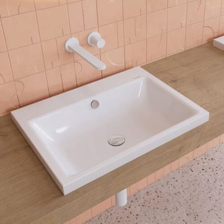 Kaldewei PURO countertop washbasin 3154 without tap hole, 60 cm 900406003001