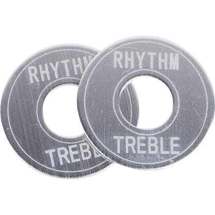 2 STUKS Elektrische Gitaar Schakelaar Pakkingen Drie-Standen Toggle Schakelaar Indicator Ring Ritme Treble Ring zilver