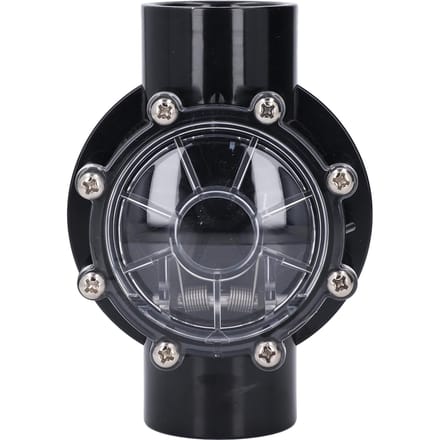 7235 Clapet anti-retour 180 degrés de remplacement pour piscines spas débit direct couvercle transparent black