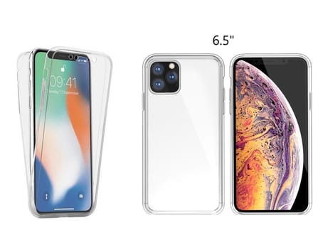 Ntech hoesje 360° Hoesje 2 in 1 Case - Geschikt voor iPhone 11 Pro Max Transparant