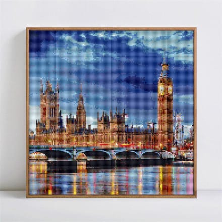 Diamant broderie vente pont complet rond mosaïque diamant peinture 30x30CM blue