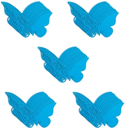 Cosensi - Dailygoods - Set van 50 Vlinderglasranddecoraties voor Feesten