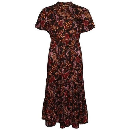 Lange Jurk Superdry Robe mi-longue imprimée à manches courtes et volants