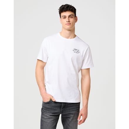 Wrangler Embroidery Tee Worn White Taglia: M | T-shirt stampate Outlet | Uomo | Bianco