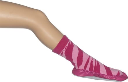 Bonnie Doon - Kinderen - Sloffen - Zebra Shoe Sock - Roze/Cheerleader - 21/22