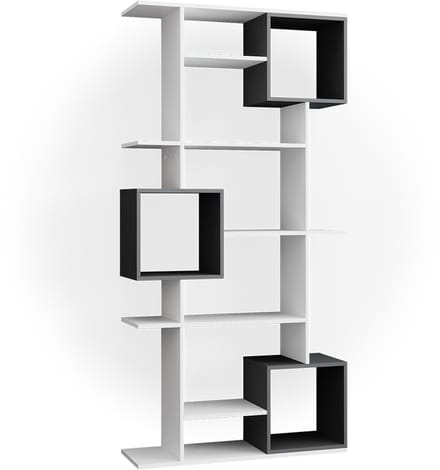Vicco Cube Ruimteverdeler – 92 x 187.7 cm Wit/antraciet