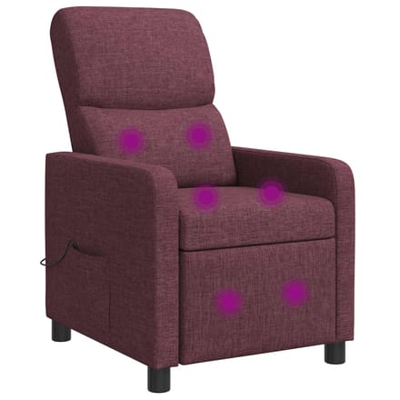 vidaXL - Massage - Relaxstoel - Paars - Polyester