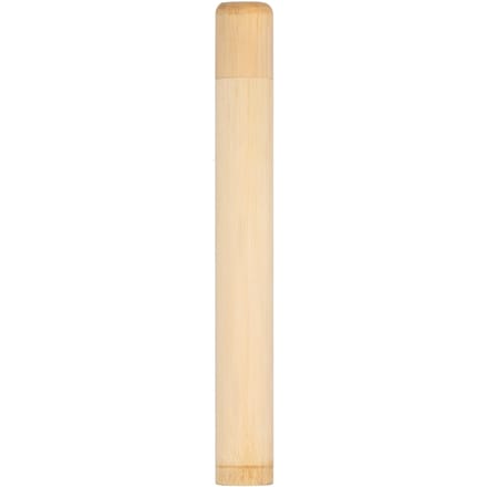Mini Theeblad Pot Container Draagbare Thee Bus Ronde Vorm Bamboe Buis Opbergdoos Cilinder beige
