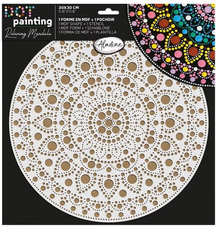 Aladine creatieve dot painting set mandala 30 cm schilderen.