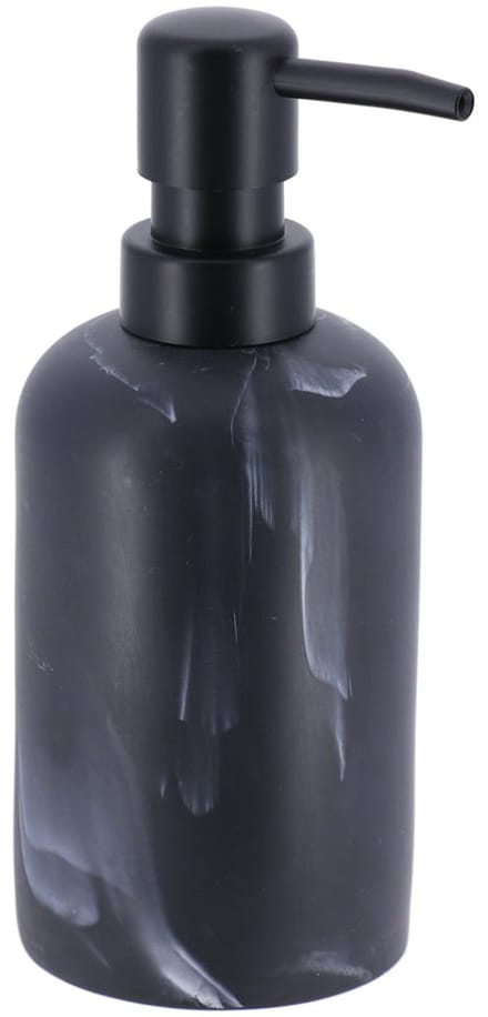 Tendance Zeeppompje/zeepdispenser - grijs - marmer look - kunststof - 300 ml