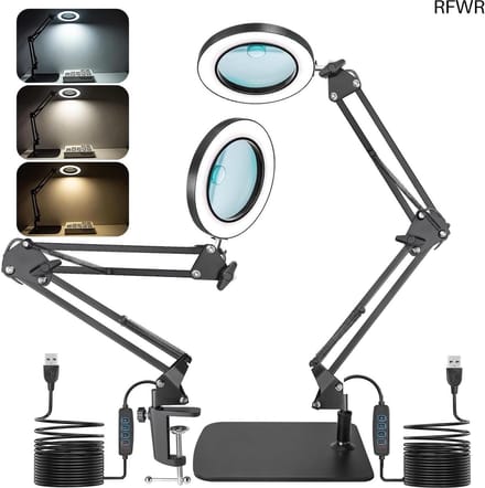 Loeplamp met Standaard - Lamp met Led Verlichting - Leeslamp