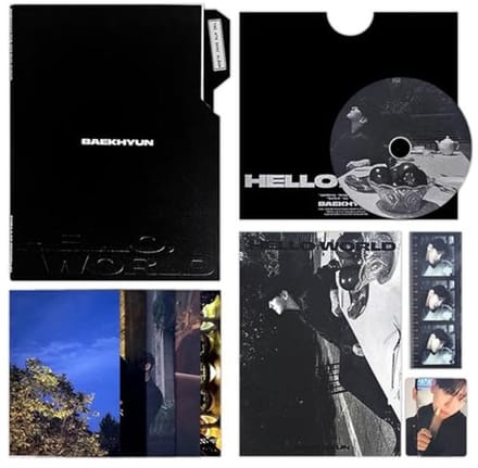 Mini Album Hello, World van BAEKHYUN - Folder Ver. met CD en Extra's