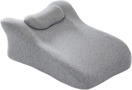 Leeskussen Bed - Rugsteun Kussen - Comfortabel Zitten - Ademende Structuur - 60 x 42 x 23 cm - Lichtgrijs