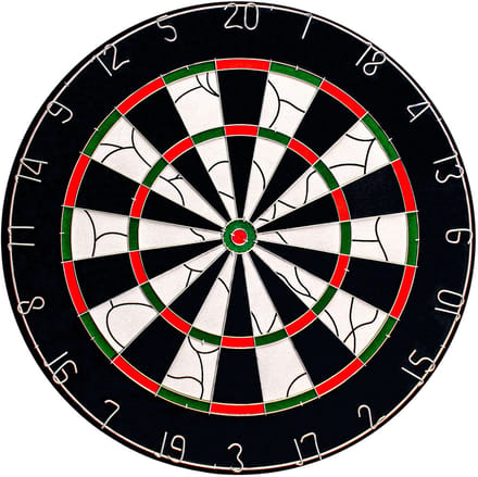 Bull's Dartscheibe Bristol Flocked Paper Dartboard inkl. 2x Brass Anfänger-Set Turnier
