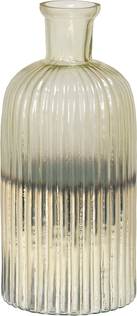 Clayre & Eef Vaas Ø 10x22 cm Groen Glas