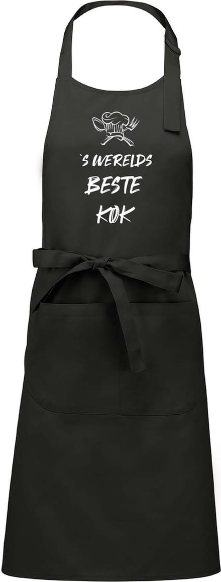 mijncadeautje - luxe schort - 's werelds beste kok - Chique Grijs