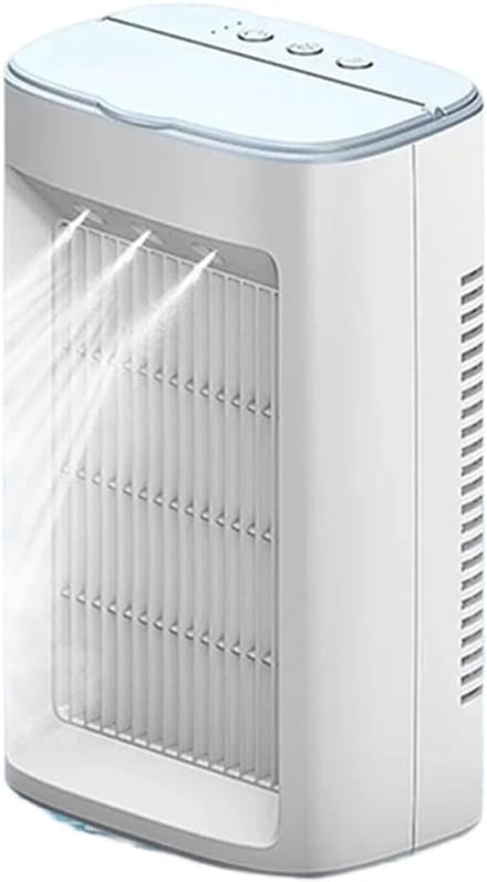 Mini Airco Ventilator - Luchtkoeler Bevochtiger - Persoonlijke Koeling - Waterspray Functie - Draagbaar - Wit