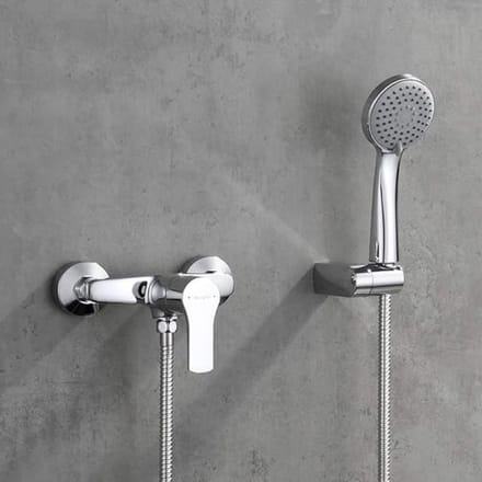 M12057 Douchekraan Set - Compleet Met Handdouche En Doucheslang In Chroom/Zilver