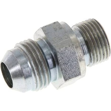 JIC  Dubbele Nippel G3/8'' X UNF 3/4''-16 Staal NBR 275bar [2 Stuks]