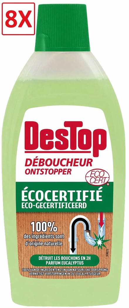 8 x Destop Biologische Onstopper - 500ml