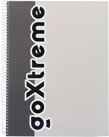 Kangaro collegeblok goXTREME - formaat A5 - met ruit 5mm - tekst zwart - 5 stuks