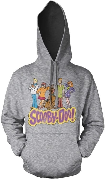 Team Scooby Doo -hoodie in distressed-look Heather-grijs
