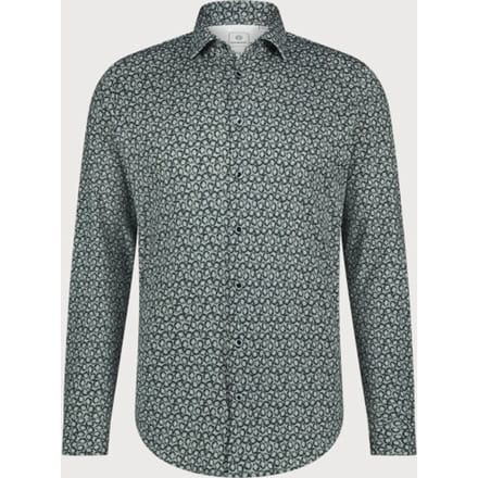 Blue Industry Overhemd Print Grijs - Maat 38 - Heren - Overhemden Casual