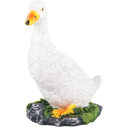 Buitensimulatie Witte Eend Standbeeld Landschapssculptuur Binnenplaats Tuindecoratie white