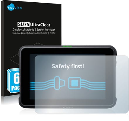 Savvies - Screenprotector voor Atomos Shinobi 7 - Folie Beschermfolie transparant 6 Stuks