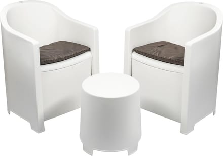Niceey Tuinset Luna - 3 Delig - Wit
