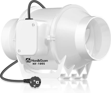 Hon&Guan Buisventilator - 100mm - Pijp Ventilator - Buisventilator 100mm - Badkamer Ventilator - Badkamerventilatoren - Buisventilator Geruisloos