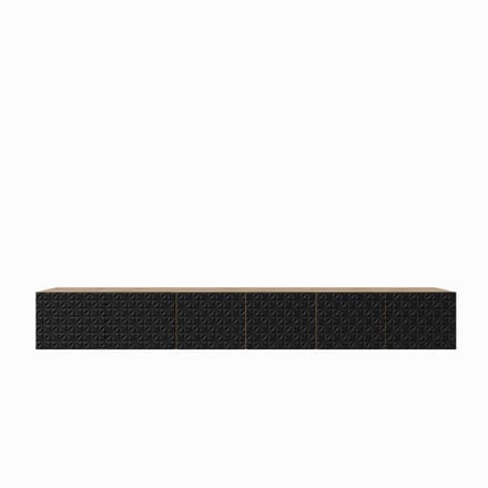 TV-kast Cali 300 (3x100) cm (artisan + zwart)