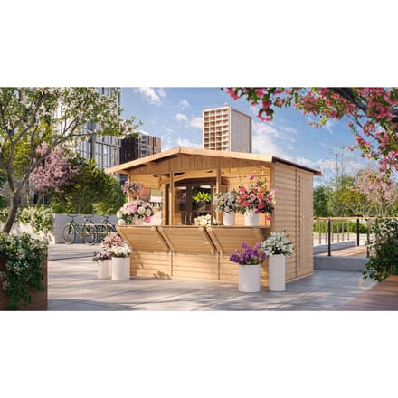 Intergard Verkoopstand kiosk verkoopkraam kerstkraam 199x205x232cm