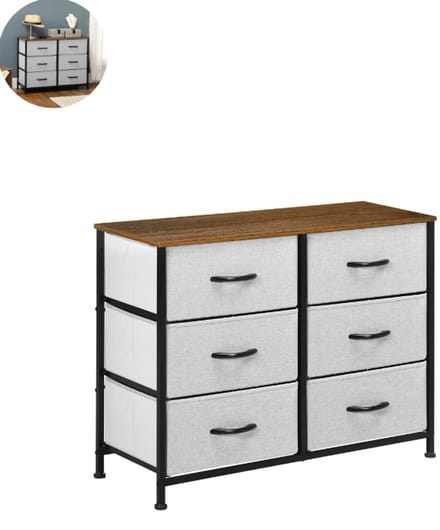 Ladekasten - Slaapkamer - Kledingkasten - Commode - Organizer - Massief - Grijs