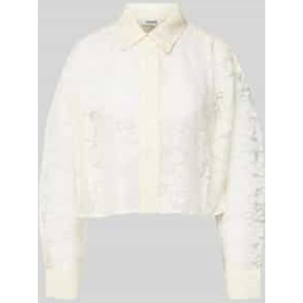Regular fit overhemdblouse in semi-transparant design, model 'Emele'