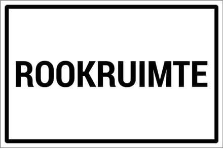 Rookruimte sticker | 30 x 20 cm