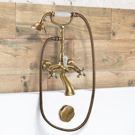 Kronenbach IOTA 2.0 exposed bath faucet with shower set 54907BRKB