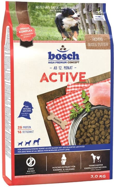 bosch Tiernahrung Active 3 kg Adult Kip