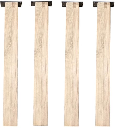 FLE - Eiken rechte tafelpoot 72 cm van massief hout 8 x 8 cm - set van 4 stuks