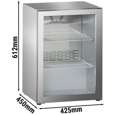 Liebherr RVS onderbouw koelkast PREMIUM - 44 liter - met 1 glazen deur