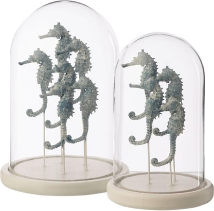 J-Line stolp Zeepaard - glas - wit/blauw - large