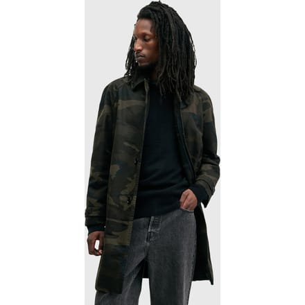AllSaints Silas Coat Camo Green Größe: 34 | Trench Coats Outlet | Herren | Grün