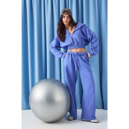 Dames DSGN Studio Sport Rechte Pijp Jogger | Cornflower | Maat: XL