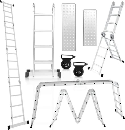 470 cm Aluminium Multifunctionele Ladder 7-in-1 Met Platform 16 treden
