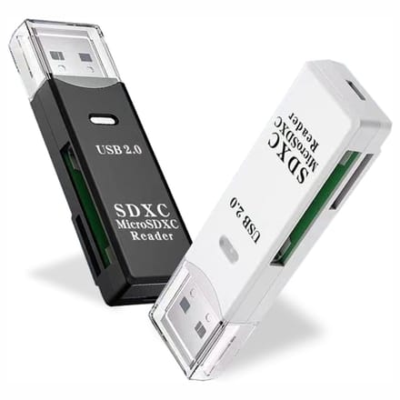 DYNA® Sd Kaart Lezer - SD-kaart - SD-kaartlezer USB-C - Zwart/Wit - ‎6cm x 2cm x 1cm