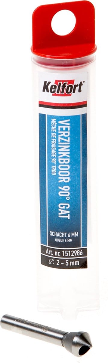 Kelfort Verzinkboor HSS schuin gat vreesdiameter 2-5 x schachtdiameter 6mm