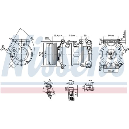 Compressor airconditioning NISSENS 890599