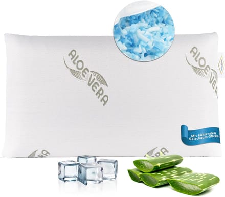 Neksteun Kussen - Gel Schuim Kussen - Koel Slapen - Verstelbare Vulling - 70 x 42 cm - Wit
