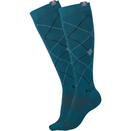 Elt Paardrijsokken Argyle - Ruiteraccessoires - Petrol L