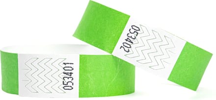 200 Polsbandjes, Tyvek Neon Groen
